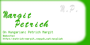 margit petrich business card